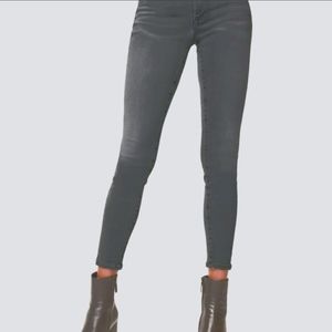 Frame Le High Skinny Jeans Gray Burton Wash 24